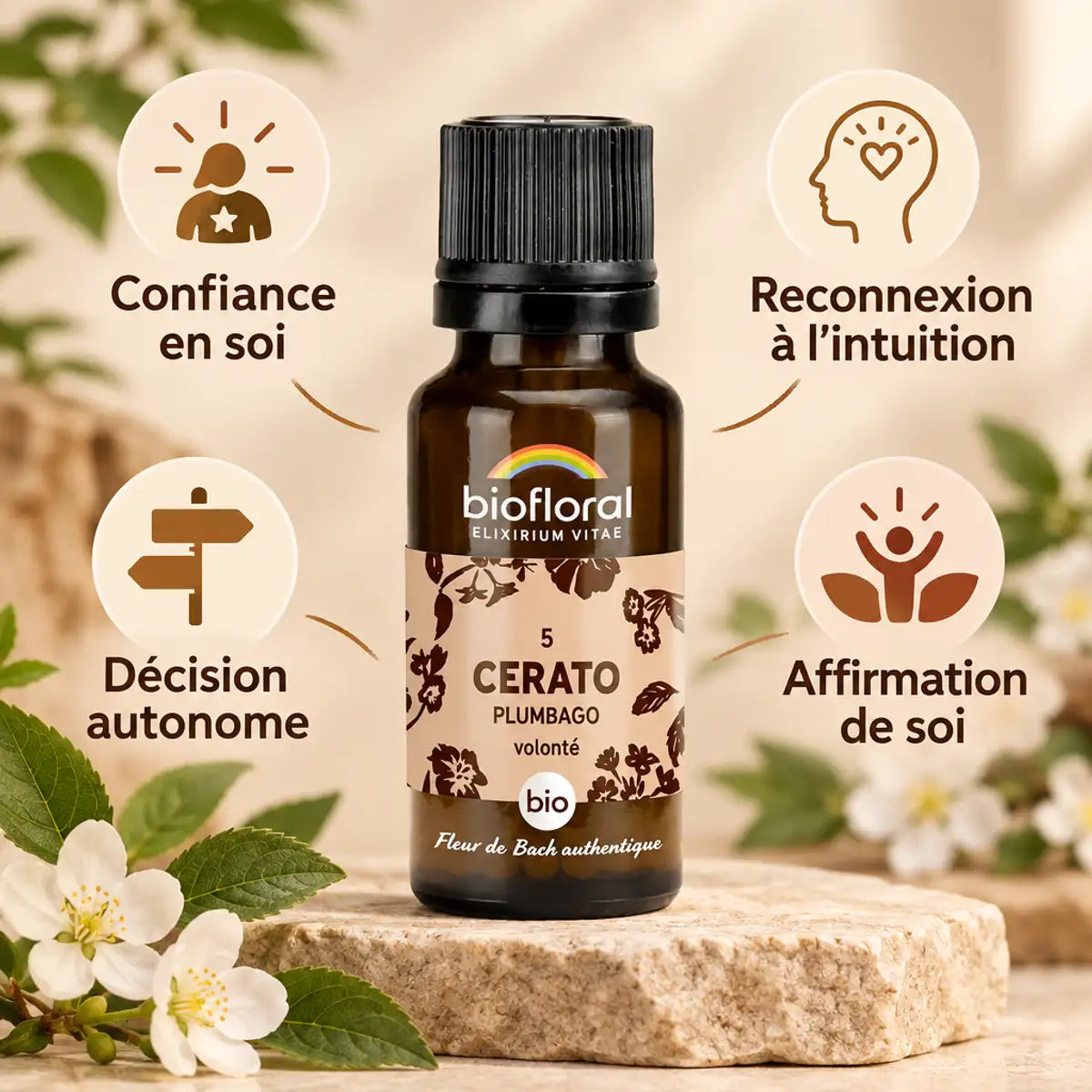 Fleur de Bach Cerato Bio Biofloral - Confiance en soi, intuition et décision autonome