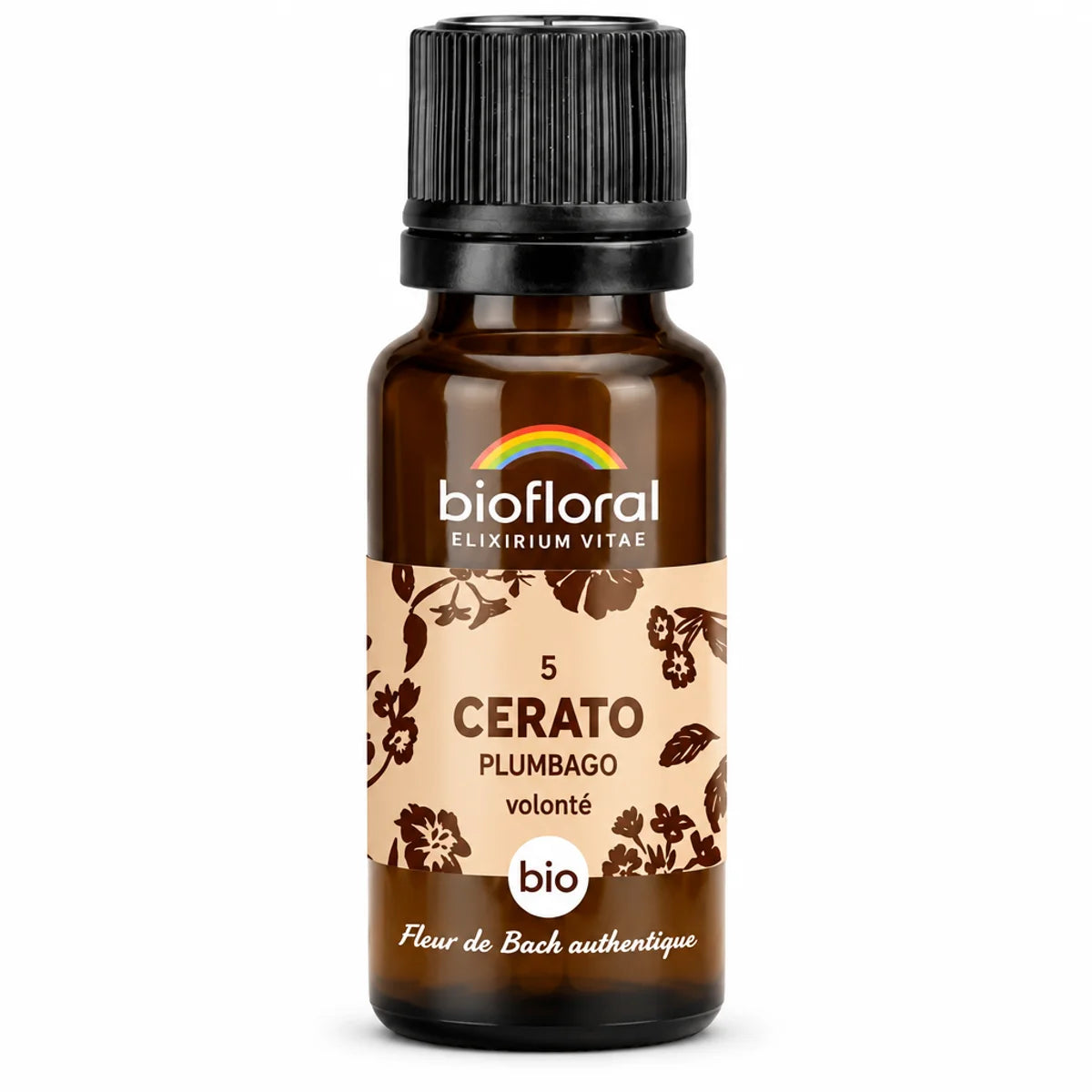 Fleur de Bach Cerato Bio Biofloral 19,5g flacon verre ambré granules naturelles