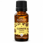 Fleur de Bach Clematis Bio granules 19,5g Biofloral bouteille étiquette jaune