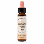 Fleur de Bach Prunus bio en flacon compte-gouttes brun avec bouchon rose