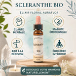 Fleurs de Bach Bio Scleranthe - Flacon compte-goutte avec bénéfices clarté mentale et stabilité émotionnelle