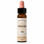 Fleur de Bach Verveine bio Auraflor compte-goutte 10ml sur fond blanc