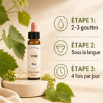 Fleurs de Bach Vigne Bio en gouttes : mode d'emploi 2-3 gouttes sous la langue 4 fois par jour