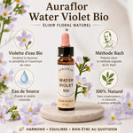 Fleurs de Bach Violette d'eau Bio en compte-goutte avec fleurs et ingrédients naturels