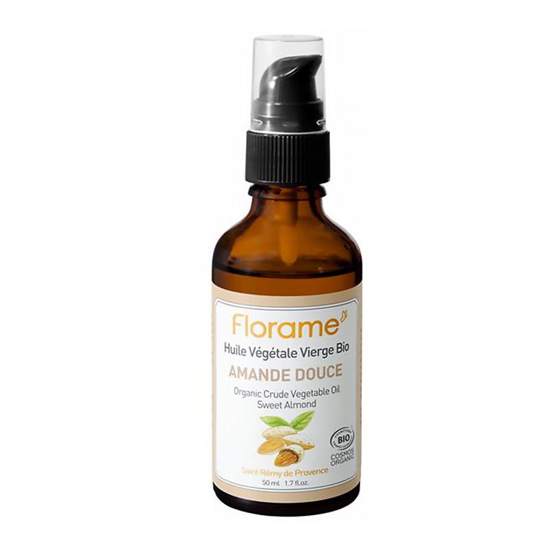 Huile végétale certifiée bio Amande Douce de 50 ml de Florame.