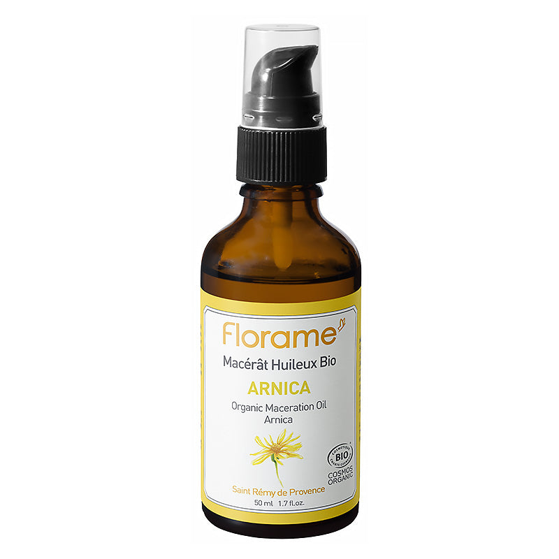Macérât Huileux certifié bio à l'Arnica de 50 ml de la marque Florame.