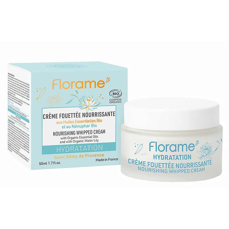 Crème fouettée nourrissante certifiée bio de 50 ml de la marque Florame.