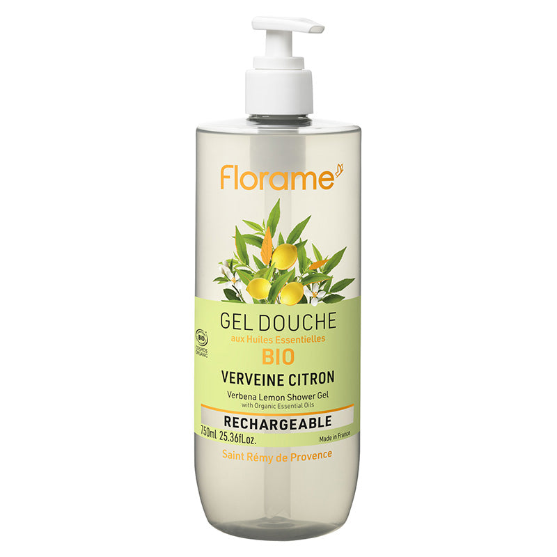 Gel douche verveine citron certifié bio de 750 ml de la marque Florame.