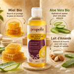 Gel douche Bio Propolia Miel, Aloe Vera, Lait d'Amande avec ingrédients naturels