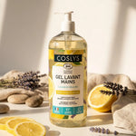 Gel lavant mains bio Coslys lavande citron avec ingrédients naturels