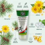 Gel relaxant Allga San avec pin alpin, arnica, menthol et vitamine E pour cervicales et dos