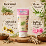 Gel soin corps Shatavari bio Ayurvana avec ingrédients naturels: Aloe Vera, Rose et Hamamélis