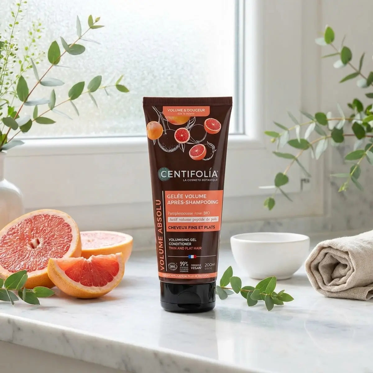 Gelée Volume Après-Shampoing Centifolia bio vegan avec pamplemousse et botaniques