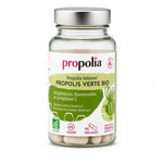 Bouteille de gélules de propolis verte bio Propolia 90 capsules avec certification AB