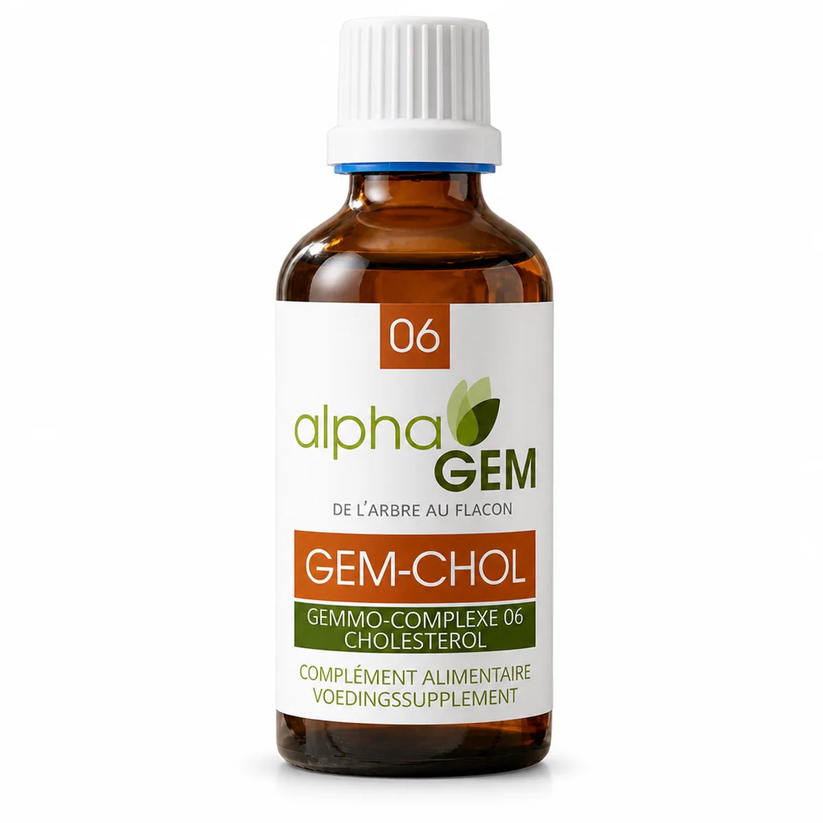 Alphagem GEM-CHOL Gemmo-complexe Cholestérol Bio en flacon verre ambré