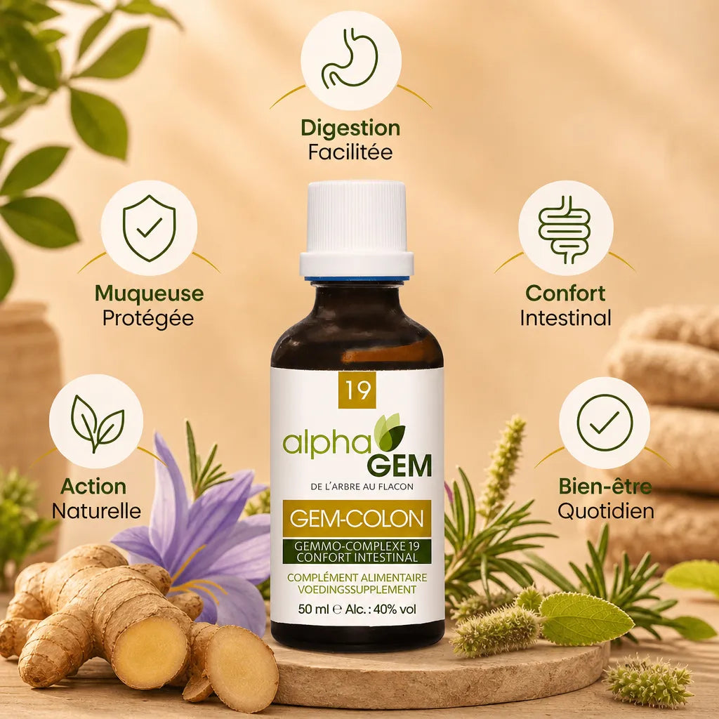 GEM-COLON Gemmo-complexe confort intestinal Bio avec bénéfices digestion et bien-être