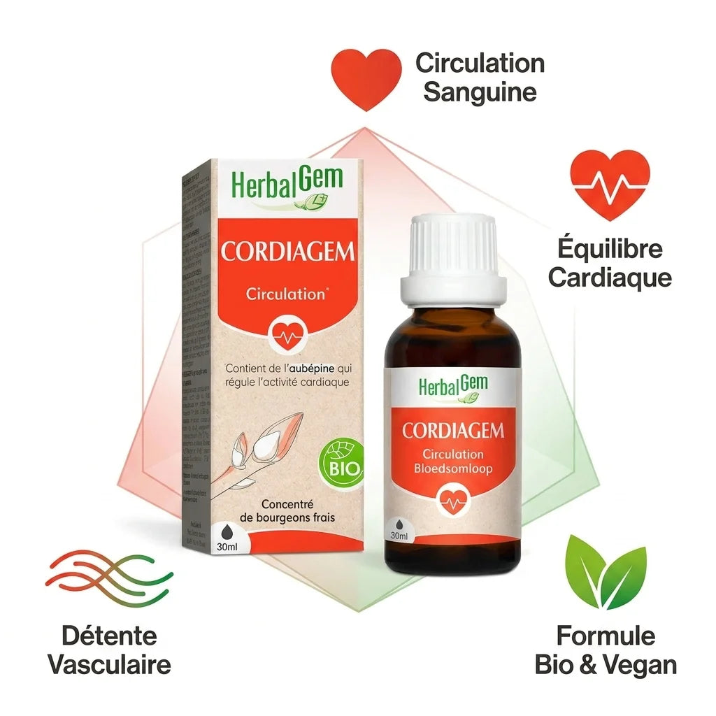 Cordiagem HerralGem bio vegan - Circulation, équilibre cardiaque, détente vasculaire