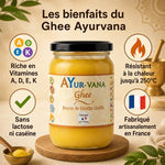 Ghee bio Ayurvana 150g - Beurre clarifié artisanal français riche en vitamines A, D, E, K