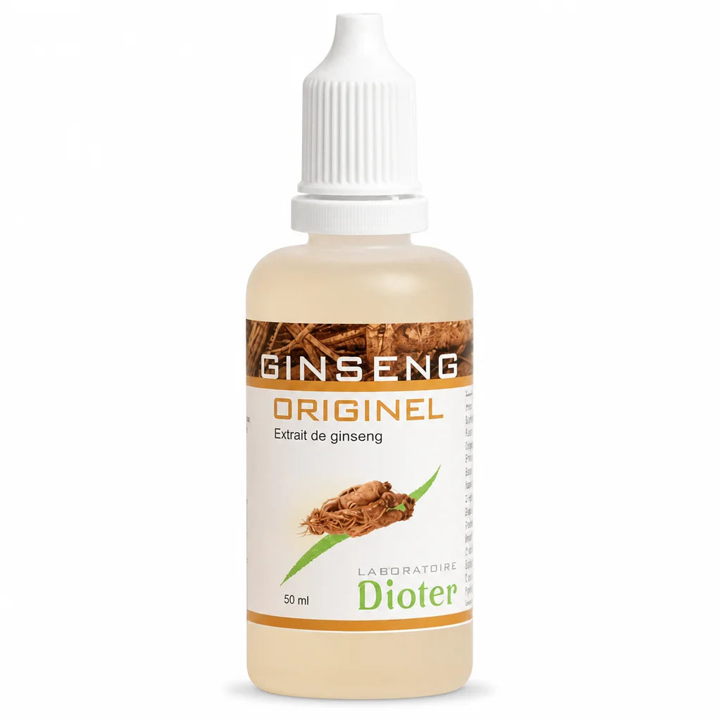 Flacon compte-gouttes Ginseng Originel Dioter avec liquide 