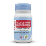 Bouteille de Glucosamine Chondroïtine MSM en gélules avec étiquette rouge sur fond blanc