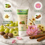 Gommage visage Triphala bio Ayurvana avec ingrédients botaniques et certification Cosmos