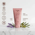 Gommage visage bio Douceur d'Orient Najel avec certifications AB, Cosmos Organic et vegan
