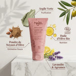 Gommage visage bio Douceur d'Orient Najel avec ingrédients naturels argile verte et huile d'olive
