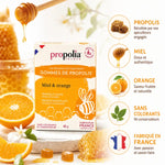 Gommes Propolis Miel Orange Propolia avec ingrédients naturels et certification France