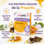 Gommes Propolis Miel Réglisse Propolia - Défenses naturelles et gorge apaisée