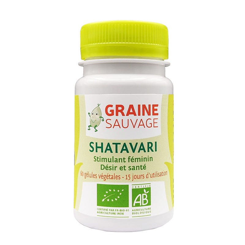 Shatavari bio et vegan en gélules de la marque Graine Sauvage