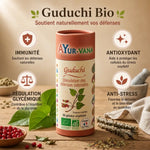 Guduchi Bio gélules Ayur-vana avec bénéfices immunité, antioxydant, glycémie et anti-stress
