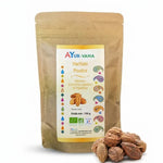 Haritaki Bio en poudre Ayurvana dans sachet kraft avec étiquette jaune