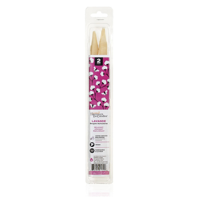 Bougies auriculaires Lavande par 2 de Harmony's Candles