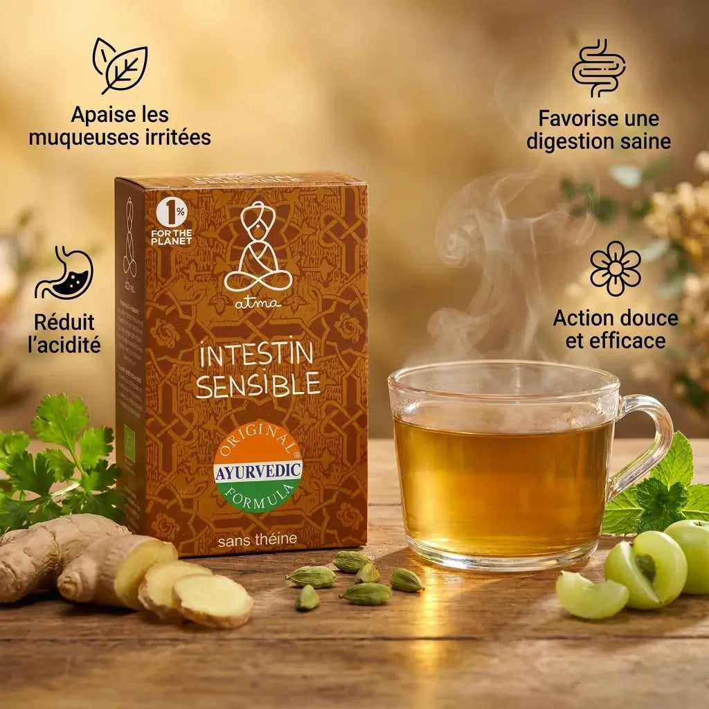 Hima Paka Bio Intestin sensible Atma - tisane digestive avec tasse et ingrédients naturels