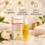 Huile anti-âge Florame peaux mixtes avec guide d'application étapes 1 2 3