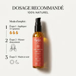 Huile abricot bio Najel avec mode d'emploi - bouteille 100% naturelle