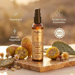 Huile de graines de figue de Barbarie Najel avec fruits frais, vitamine E et acides gras essentiels