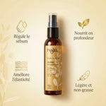 Najel huile de jojoba bio avec bénéfices : régule sébum, nourrit, élasticité, légère
