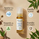 Huile de Neem bio Ayurvana 30ml avec bénéfices : apaise irritations, purifie peau, nourrit, fortifie ongles