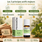 Huile essentielle bio katrafay Pranarom 10ml avec composants actifs et propriétés anti-inflammatoires