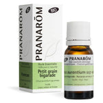 Flacon Pranarom huile essentielle petit grain bigarade sur fond blanc