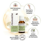 Huile essentielle immortelle Pranarom avec ses 5 bénéfices: anti-hématome, circulation, régénération cutanée