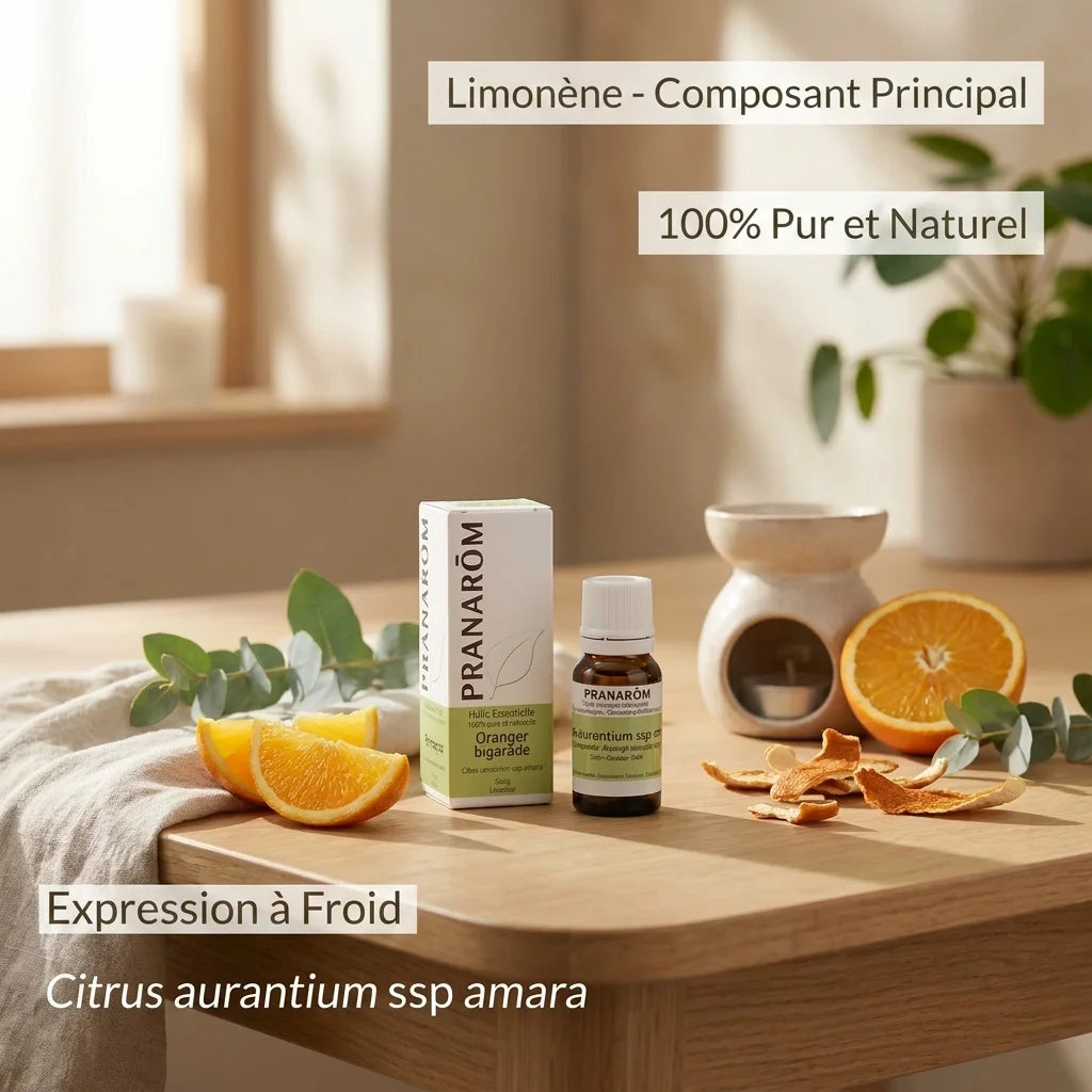 Huile essentielle d'oranger Bigarade Pranarom 10ml pur naturel expression froid