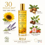Huile Sèche Infusion Divine Florame bio 30 huiles organiques visage corps cheveux