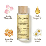 Acorelle Huile SOS bio certifiée avec ingrédients naturels - Argan, Rosier Muscat, Boswellia