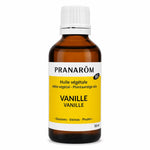 Huile végétale bio vanille Pranarom 50ml flacon verre ambré étiquette jaune