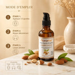 Huile Végétale Amande Douce Bio Florame - Guide d'utilisation visuel avec dosage et application