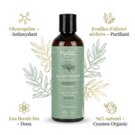 Hydrolat feuilles d'olivier Najel bio certifié Cosmos - Flacon avec label vert sage