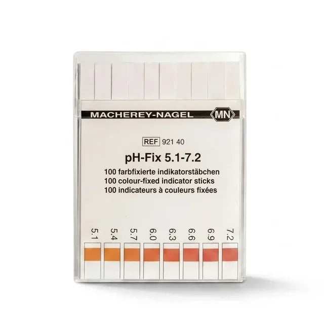 Bandelettes indicatrices pH-Fix 5.1-7.2 Macherey-Nagel, boîte de 100 unités