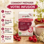 Infusion Confort urinaire Bio Propolia - Boîte 20 sachets avec instructions de préparation et herbes naturelles